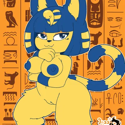 ankha (animal crossing) (ambient among us, among us) created by jazzyrakk