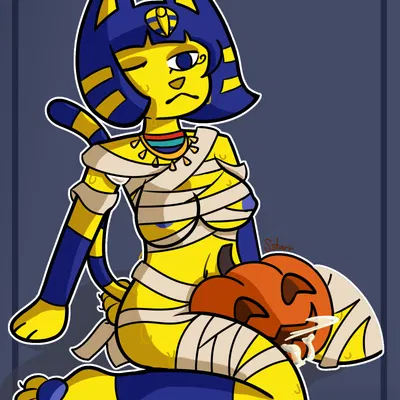 ankha (animal crossing) (animal crossing, halloween) created by sstarr