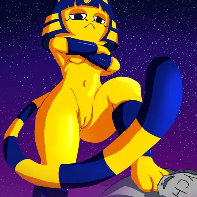 ankha (animal crossing), anon (animal crossing, ankha zone) created by geminart