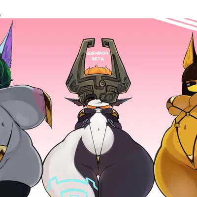 ankha (animal crossing), midna, vex (lol) (animal crossing, league of legends) created by aishirokbeta