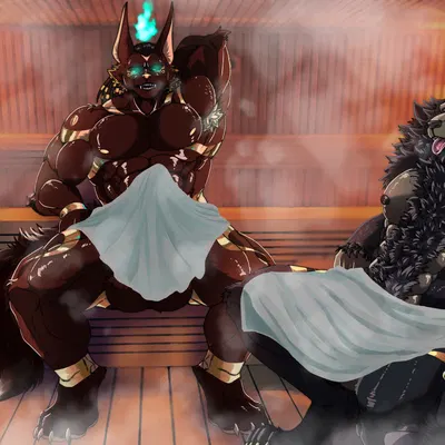 anubis, anubis bayek, hogan (egyptian mythology, middle eastern mythology) created by lazaxus