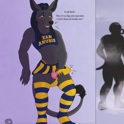 anubis, deadman joe velasquez, player (egyptian mythology, kinktober) created by thatblackfox