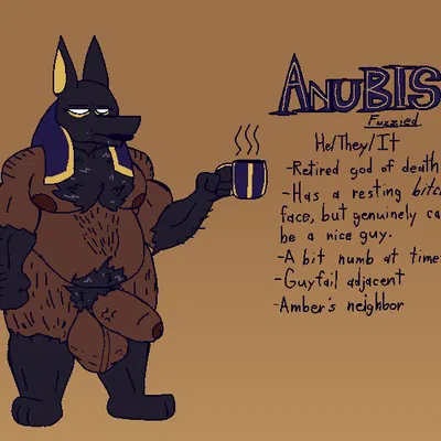 anubis (egyptian mythology, middle eastern mythology) created by felineflustered