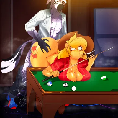 applejack (mlp), bahama buck (friendship is magic, hasbro) created by goat-kun