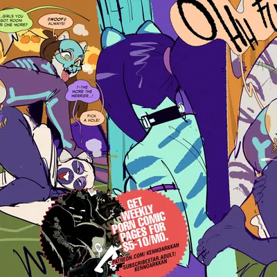 ash (jackaldoc), fel (my life with fel), j-doe (my life with fel) (halloween) created by kenno arkkan