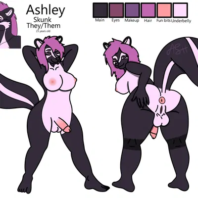ashley (ash the skunk) created by ashsniffer