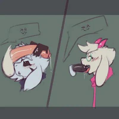 asriel dreemurr (god form), ralsei (deltarune, undertale) created by arino