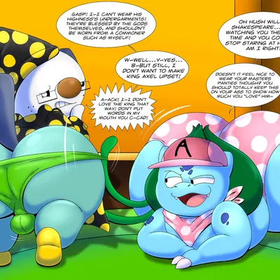 axel the bulbasaur, thomas the oshawott (nintendo, pokemon) created by tepigfan101