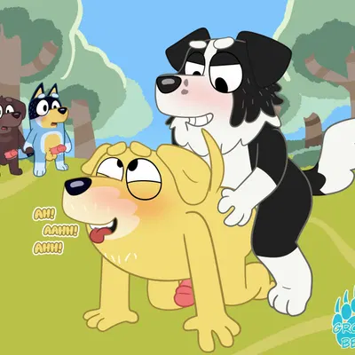 bandit heeler, fido (bluey), mackenzie's dad (bluey) (bluey (series)) created by grolarbearsins