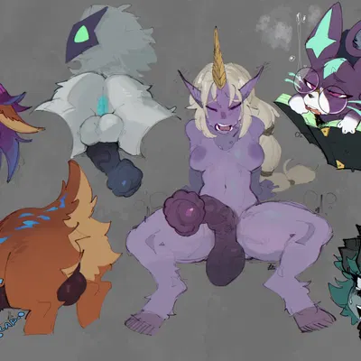 battle principal yuumi, kindred (lol), lamb (lol) (league of legends, riot games) created by goonie-san