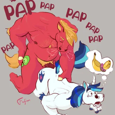 big macintosh (mlp), shining armor (mlp) (friendship is magic, hasbro) created by fufer