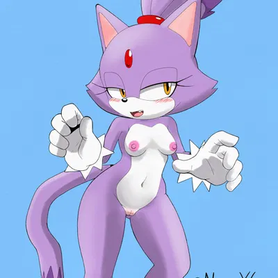 blaze the cat (sega, sonic the hedgehog (series)) created by neo x6