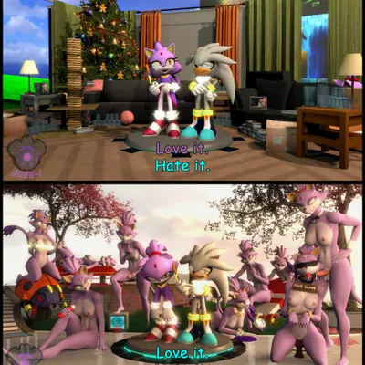 blaze the cat, silver the hedgehog, warfare blaze (sega, sonic the hedgehog (series)) created by gdbr-1