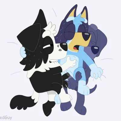 bluey heeler, jean-luc (bluey), mackenzie (bluey) (bluey (series)) created by slightlyarousedguy