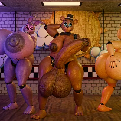 bonnie (fnaf), chica (fnaf), classic chica (fnaf) (five nights at freddy's, scott cawthon) created by anonymousfm