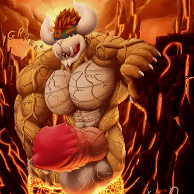 bowser, giga bowser (mario bros, nintendo) created by tiotiored