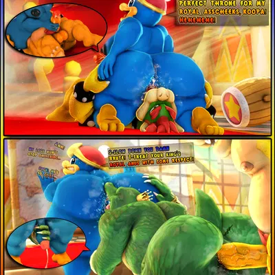 bowser, king dedede, king k. rool (donkey kong (series), kirby (series)) created by moonwulf