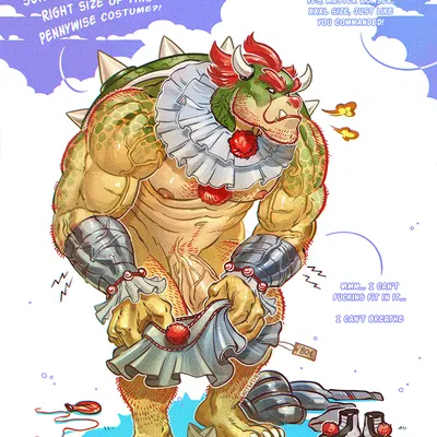 bowser, pennywise the dancing clown (halloween, it (stephen king)) created by hotsatyr