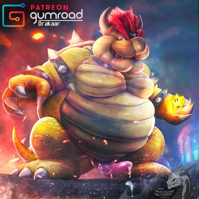 bowser, power star (gumroad, mario bros) created by drakaar
