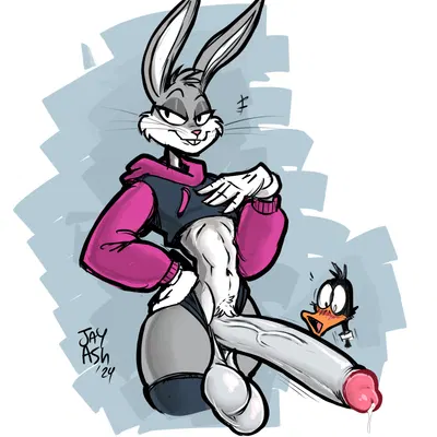 bugs bunny, daffy duck (looney tunes, meme clothing) created by ghastlygh