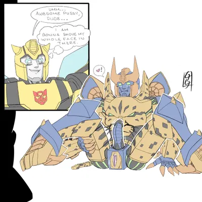 bumblebee (transformers), cheetor (hasbro, takara tomy) created by nuefass