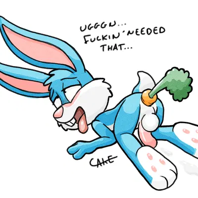 buster bunny (tiny toon adventures, warner brothers) created by cake (artist)