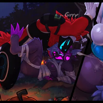 caeli (androfur), rytec (halloween) created by sir ishinn