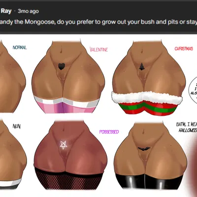 candy the mongoose (christmas, halloween) created by gomezcat