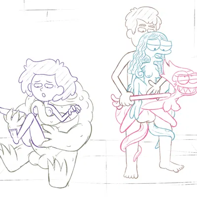 captain grime, general yunan, lady olivia (amphibia (series), disney) created by adullperson