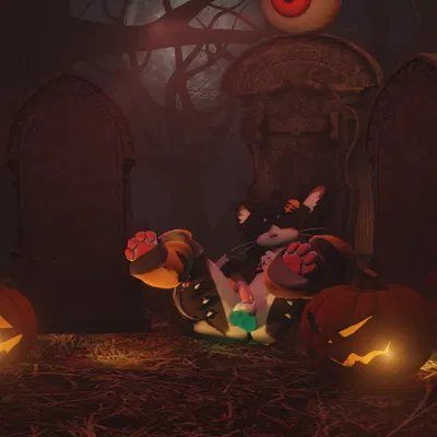 chalo (mofuaki) (halloween) created by fluffyfluff257