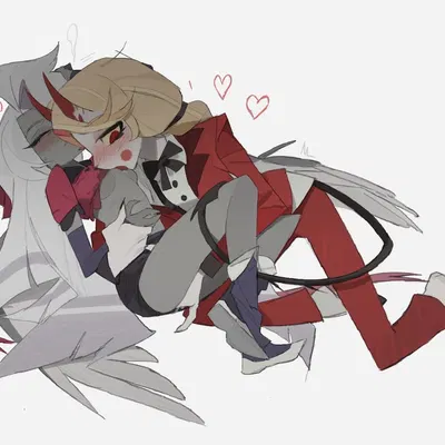 charlie morningstar, vaggie (hazbin hotel) (hazbin hotel, hellaverse) created by bilidongdong