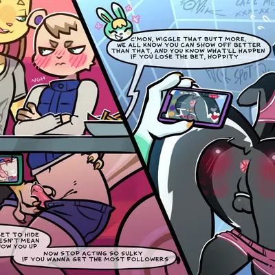 cheeseus (cheeseuschrist), hyacinth (cheeseuschrist), marshal (animal crossing) (animal crossing, nintendo) created by somik