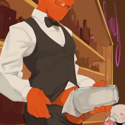 crewmate (among us), grillby, sans (undertale) (ambient among us, among us) created by kogito