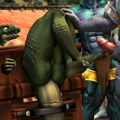 crocodile (petruz), lizard (petruz), sharpclaw lady (star fox) (nintendo, star fox) created by lolla4567