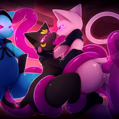 crystal (darcain), lapis (darcain), serendi (darcain) (nintendo, pokemon) created by visionaryserpent