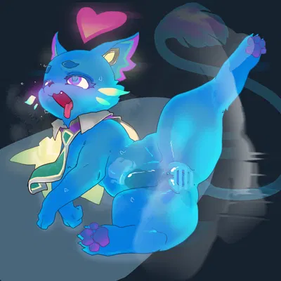 cyber cat yuumi, yuumi (lol) (league of legends, riot games) created by s2xyon