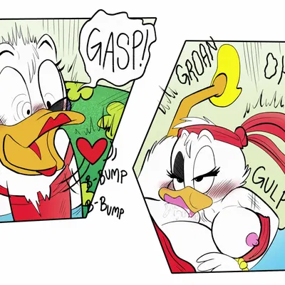 daisy duck, donald duck (disney, disney comics) created by mr. blue (artist)