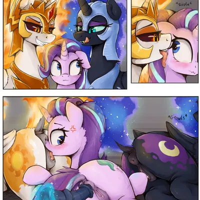 daybreaker (mlp), nightmare moon (mlp), starlight glimmer (mlp) (friendship is magic, hasbro) created by dosh