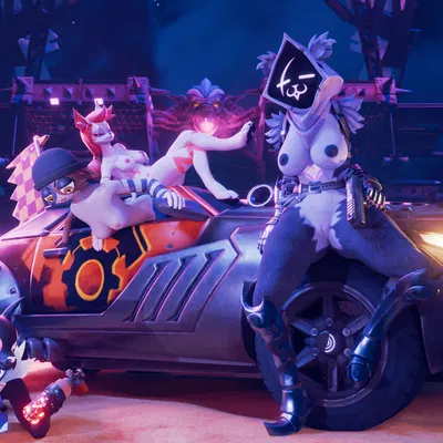 deagle, kimiko five-tails, meow skulls (epic games, fortnite) created by avet3d