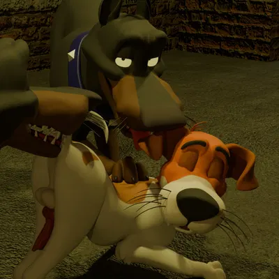 desoto (disney), dodger (disney), roscoe (disney) (disney, oliver and company) created by redneck redoubt