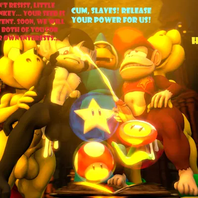 diddy kong, kamek, lire (doommusk) (donkey kong (series), mario bros) created by doommusk