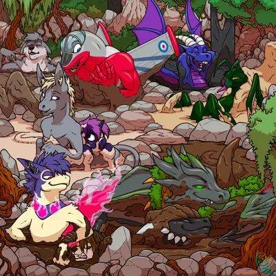 digitalpotato, dracony (draconythefurry), hoofn donkey (mythology, nintendo) created by kitafune matsuki