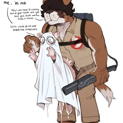 drew (fizzykity), mia (fizzykity) (ghostbusters) created by fizzykity