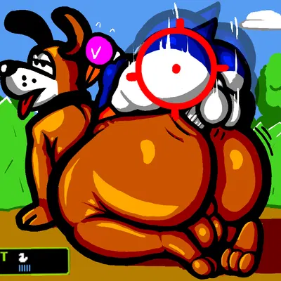 duck hunt dog, duck hunt duck (duck hunt, nintendo) created by gayguyfella
