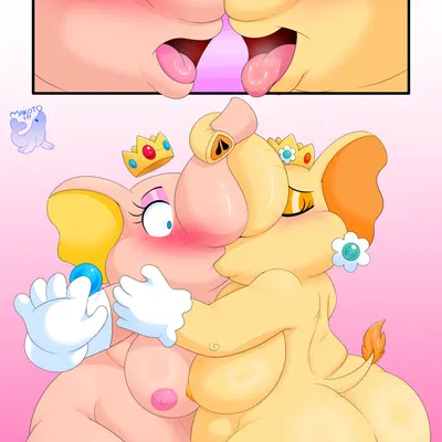 elephant daisy, elephant peach, princess daisy (mario bros, nintendo) created by makoto177