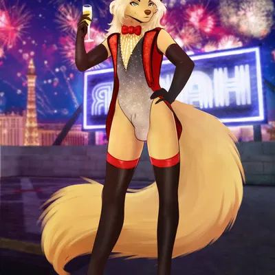 esc the fox (new year, new year 2024) created by alduinred