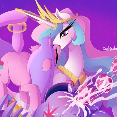 fan character, princess celestia (mlp), twilight sparkle (mlp) (friendship is magic, hasbro) created by xachadzu