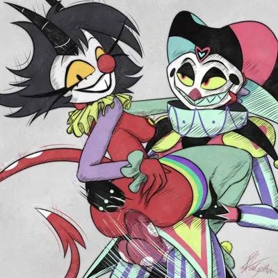 fizzarolli (helluva boss), millie (helluva boss) (hellaverse, helluva boss) created by kojot