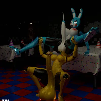 freddy (fnaf), frederika (disembowell), toy bonnie (fnaf) (five nights at freddy's, five nights at freddy's 2) created by freekiller