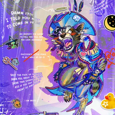 gamora, groot, peter quill (guardians of the galaxy, halloween) created by hotsatyr